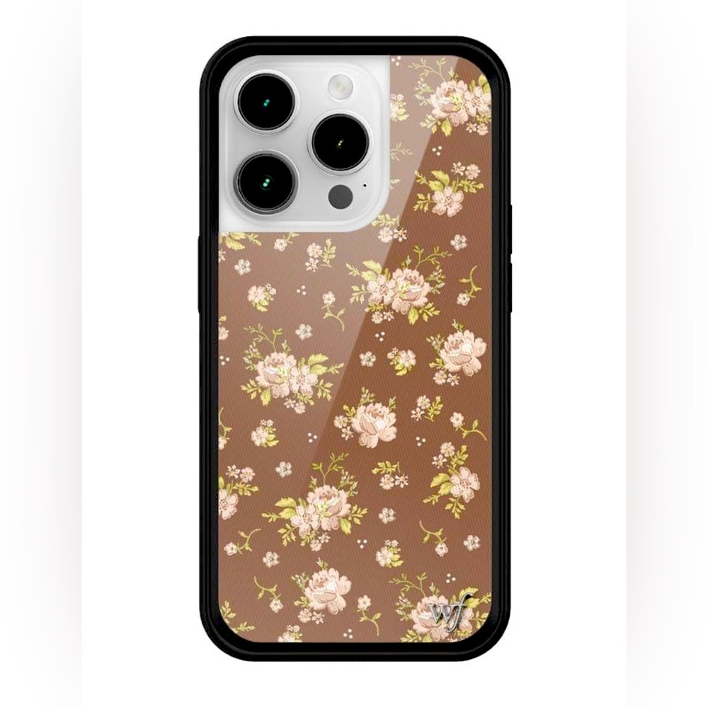 Wildflower brown floral phone case iPhone 14pro
